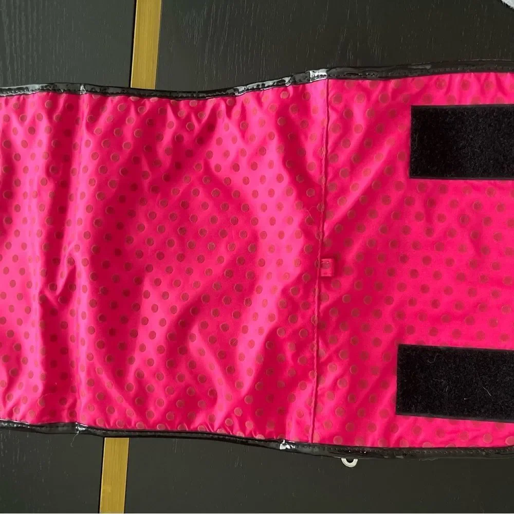 SOHO London Soho New York Pink Polka Dot Hanging Travel Makeup Bag Organizer EUC